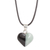 Jade pendant necklace, 'Heart Allure' - Two-Tone Jade Heart Pendant Necklace with 925 Silver Accents thumbail