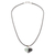 Jade pendant necklace, 'Heart Allure' - Two-Tone Jade Heart Pendant Necklace with 925 Silver Accents (image 2c) thumbail