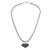 Jade pendant necklace, 'Heart Attraction' - Two-Tone Jade Heart Pendant Necklace with 925 Silver Accents (image 2c) thumbail