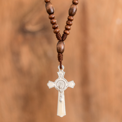 Wooden Rosary Bead Necklace | Classy Men Collection