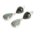 Jade dangle earrings, 'Balance Duo' - Sterling Silver Drop-Shaped Dangle Earrings with Jade Stones (image 2c) thumbail