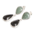 Jade dangle earrings, 'Immortal Twins' - Sterling Silver Dangle Earrings with Drop-Shaped Jade Stones (image 2c) thumbail