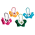 Crocheted ornaments, 'Colorful Magic' (set of 4) - Set of 4 Crocheted Butterfly Ornaments in Colorful Palette (image 2a) thumbail