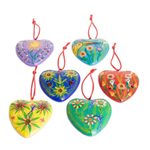 Curated gift set, 'Nature is in Love' - Heart-Shaped Ornament and Magnet Ceramic Curated Gift Set