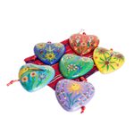 Curated gift set, 'Nature is in Love' - Heart-Shaped Ornament and Magnet Ceramic Curated Gift Set