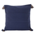 Cotton cushion cover, 'Indigo Directions' - Handloomed Geometric Indigo and Beige Cotton Cushion Cover