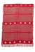 Manta de algodón - Manta de algodón roja y blanca tejida a mano con motivos geométricos