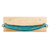 Cotton cat hammock, 'Teal Purrs' - Striped Teal Cotton Cat Hammock with Sturdy Wood Base