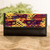 Leather and cotton wallet, 'Mayan Festival' - Black Leather Wallet Trimmed with Mayan Huipil Cotton thumbail