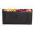Leather and cotton wallet, 'Mayan Festival' - Black Leather Wallet Trimmed with Mayan Huipil Cotton (image 2c) thumbail