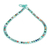 Crystal beaded necklace, 'Turquoise Magic' - Turquoise Beaded Necklace with Crystals in a Rainbow Palette thumbail