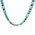 Crystal beaded necklace, 'Turquoise Magic' - Turquoise Beaded Necklace with Crystals in a Rainbow Palette (image 2b) thumbail