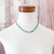 Crystal beaded necklace, 'Turquoise Magic' - Turquoise Beaded Necklace with Crystals in a Rainbow Palette (image 2e) thumbail