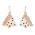 Beaded dangle earrings, 'Modern Christmas Tree' - Handmade Christmas Tree Dangle Earrings with Glass Beads thumbail