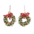 Crystal and glass beaded dangle earrings, 'Christmas Crown' - Christmas Crown Dangle Earrings with Crystal and Glass Beads (image 2a) thumbail