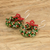 Crystal and glass beaded dangle earrings, 'Christmas Crown' - Christmas Crown Dangle Earrings with Crystal and Glass Beads (image 2b) thumbail