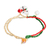 Crystal and glass beaded pendant bracelet, 'Cute Snowman' - Crystal and Glass Beaded Christmas Snowman Pendant Bracelet (image 2c) thumbail