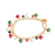 Crystal and glass beaded charm bracelet, 'Christmas Sparkle' - Christmas-Themed Crystal and Glass Beaded Charm Bracelet (image 2b) thumbail