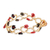 Beaded wristband bracelet, 'Intertwined in Red' - Glass Beaded Wristband Bracelet with Crystal Bead Closure (image 2b) thumbail