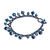 Glass beaded charm bracelet, 'Lights of the Depths' - Glass and Crystal Beaded Charm Bracelet in Blue Tones (image 2b) thumbail