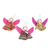 Cotton ornaments, 'Angelic Guards' (set of 3) - Set of 3 Angel Worry Doll Ornaments from Guatemala