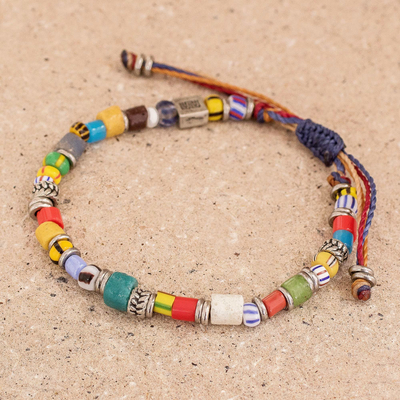 Armband aus Glasperlen - Handgefertigtes mehrfarbiges Glasperlenarmband aus Guatemala