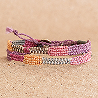 Wrap bracelet, 'Sweet Legacy' - Handcrafted Multicolor Braided Wrap Bracelet from Guatemala