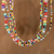 Crystal beaded strand necklace, 'Multicolor Soul' - Handcrafted Crystal and Glass Beaded Strand Necklace (image 2) thumbail