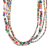 Crystal beaded strand necklace, 'Multicolor Soul' - Handcrafted Crystal and Glass Beaded Strand Necklace thumbail