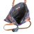Cotton shoulder bag, 'Rupan in Blue' - Hand-Woven Cotton Shoulder Bag with Tassel and Suede Straps (image 2d) thumbail