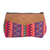 Cotton cosmetic bag, 'Fire Volcano' - Hand-Woven Cotton Cosmetic Bag with Suede Accent and Tassel (image 2c) thumbail