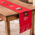 Cotton table runner, 'Christmas Gathering in Poppy' - Guatemalan Loom Woven 100% Cotton Table Runner