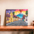 'Los Pasos Street' - Signed Stretched Oil Painting of colourful Traditional Street