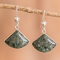 Jade dangle earrings, 'Legendary Harmony'