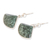 Jade dangle earrings, 'Legendary Harmony' - Fan-Shaped Sterling Silver Dangle Earrings with Jade Stones (image 2c) thumbail