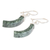 Jade dangle earrings, 'Imperial Harmony' - Modern Sterling Silver Dangle Earrings with Jade Stones