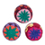 Cotton hacky sacks, 'Geometric Sweetness' (set of 3) - Set of 3 Knit Colorful Cotton Hacky Sacks from Guatemala