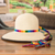 Handgewebte Hutbänder, (3er-Set) - Set aus 3 handgewebten Hutbändern aus Acryl in einer Regenbogenpalette