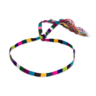 Handwoven hatbands, 'Colorful Thoughts' (set of 3) - Set of 3 Handloomed Acrylic Hatbands in a Colorful Palette