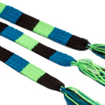 Handwoven hatbands, 'Night Thoughts' (set of 3) - Set of 3 Handloomed Acrylic Hatbands in a Vibrant Palette