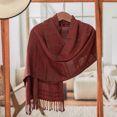 Buy Woolen scarf Red stylish accessory