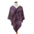 Cotton blend poncho, 'Primaveral Wine' - Cotton Blend Poncho in Purple Hues Handwoven in Guatemala (image 2a) thumbail