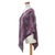 Cotton blend poncho, 'Primaveral Wine' - Cotton Blend Poncho in Purple Hues Handwoven in Guatemala (image 2b) thumbail