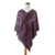 Cotton blend poncho, 'Primaveral Wine' - Cotton Blend Poncho in Purple Hues Handwoven in Guatemala (image 2c) thumbail