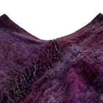 Cotton blend poncho, 'Primaveral Wine' - Cotton Blend Poncho in Purple Hues Handwoven in Guatemala