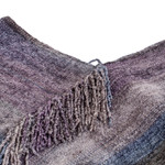 Cotton blend poncho, 'Glamorous Lavender' - Handwoven Cotton Blend Poncho in Grey and Blue Hues