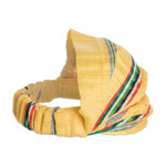 Cotton headband, 'Goldenrod Wish' - Handcrafted Yellow Cotton Headband with Vibrant Stripes
