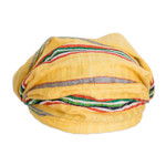 Cotton headband, 'Goldenrod Wish' - Handcrafted Yellow Cotton Headband with Vibrant Stripes