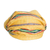 Stirnband aus Baumwolle - Handgefertigtes Stirnband aus gelber Baumwolle mit leuchtenden Streifen
