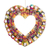 Cotton wreath, 'United by Love' - Handcrafted Heart-Shaped Cotton Worry Doll Wreath